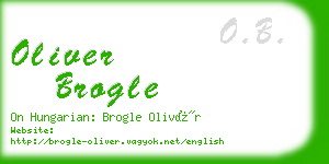 oliver brogle business card